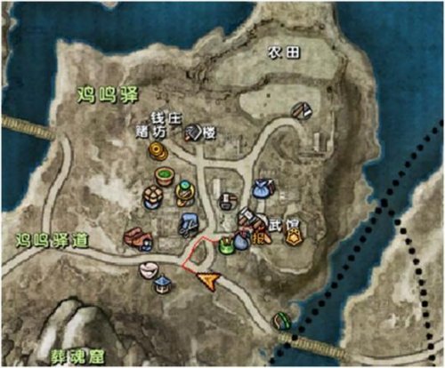 可以从地图上看到自动寻路的路径